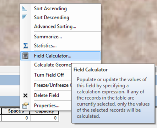 Image of how to find the Field Calculator